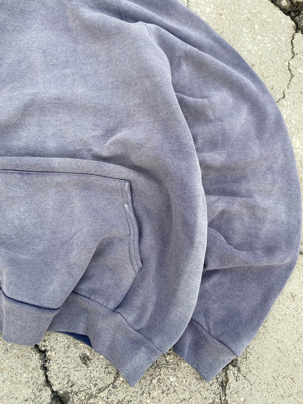 1990'S SUN FADE BLANK RAGLAN HOODIE (XL)
