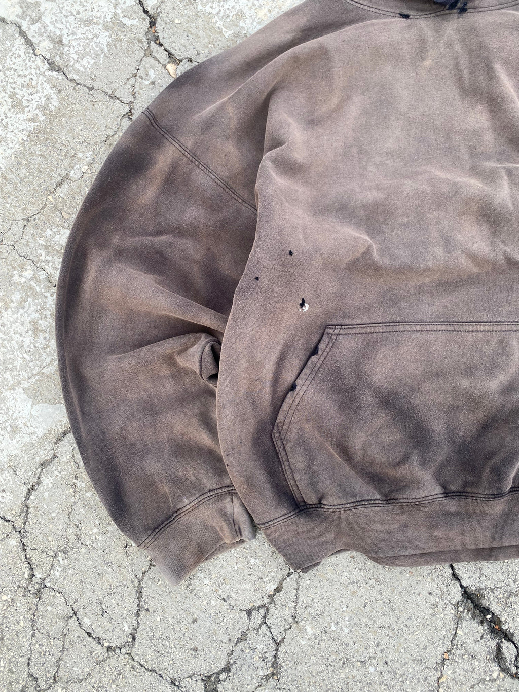 2000'S SUN FADE TRASHED BLANK HOODIE (XXL)