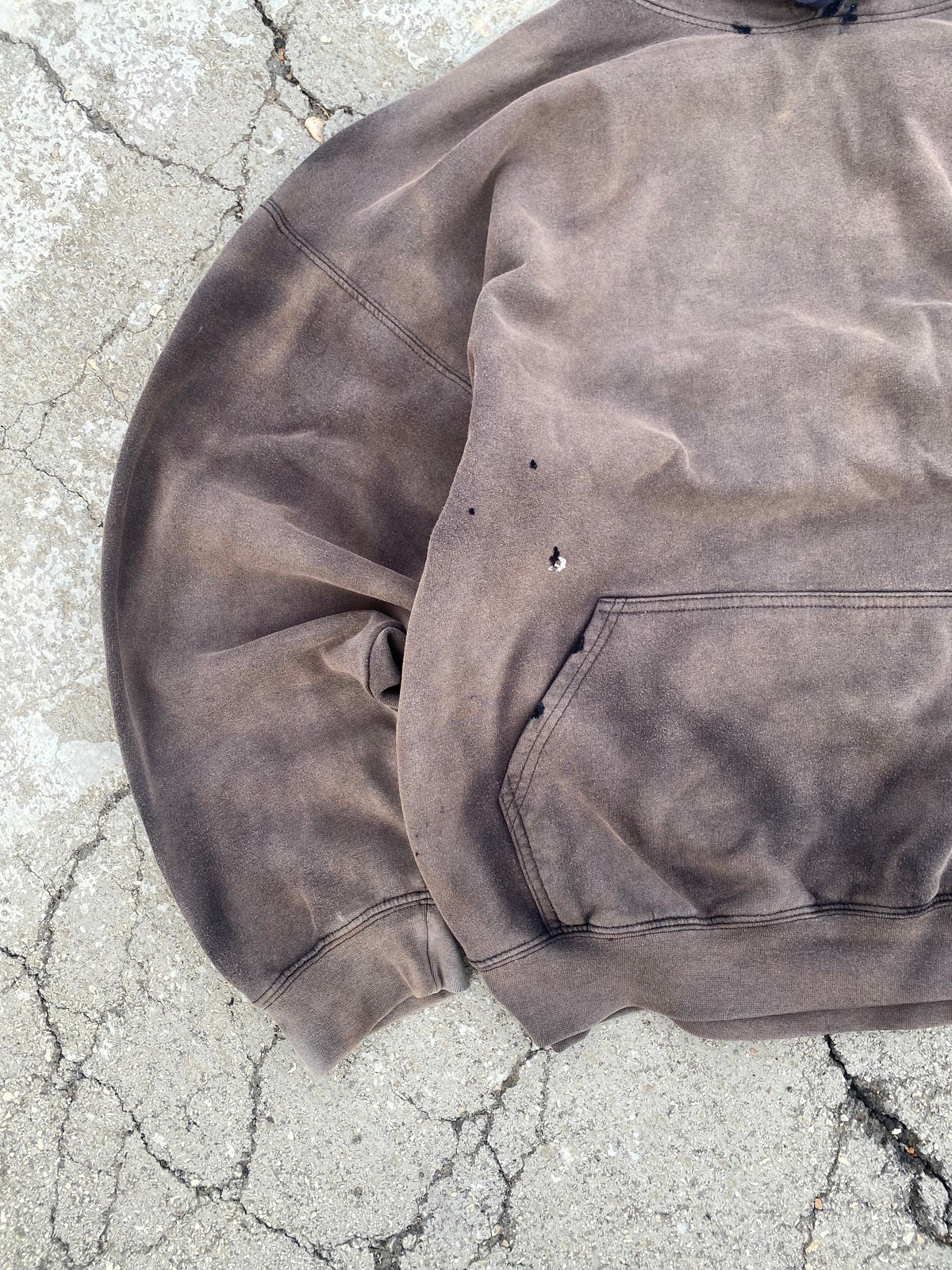 2000'S SUN FADE TRASHED BLANK HOODIE (XXL)