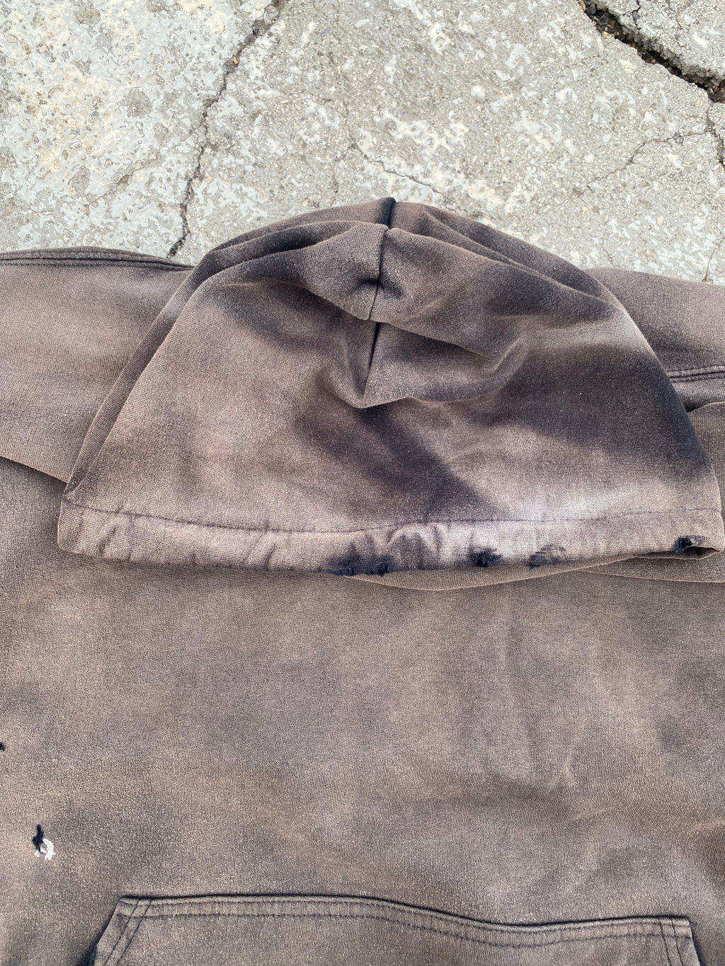 2000'S SUN FADE TRASHED BLANK HOODIE (XXL)
